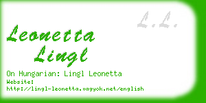 leonetta lingl business card